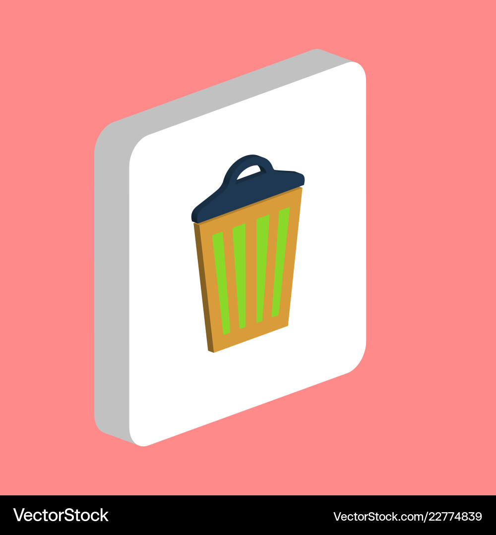 Trash can computer symbol vector image