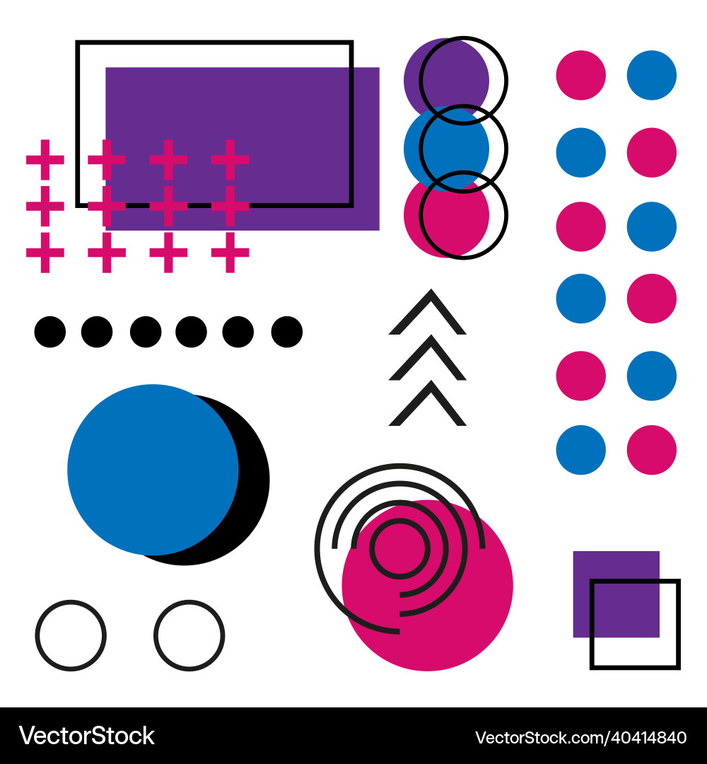 Abstract background with different geometric vector image