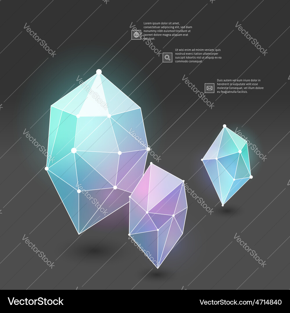 Abstract crystal web Vector Image