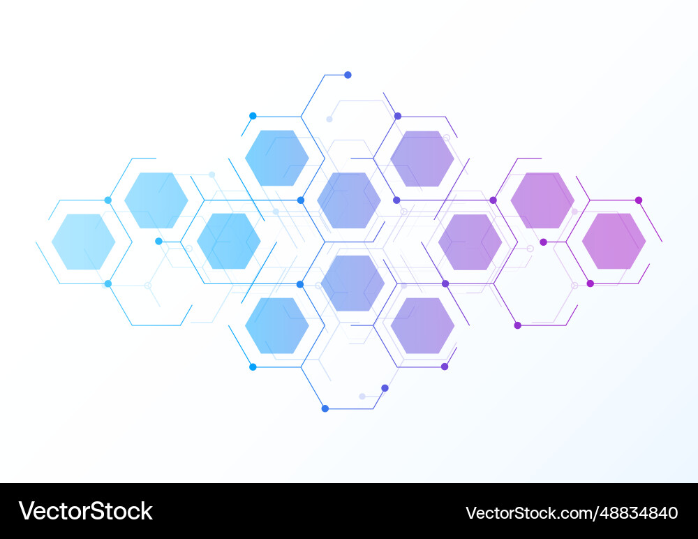 Abstract hexagonal molecular structures Abstract hexagonal molecular structures vector image
