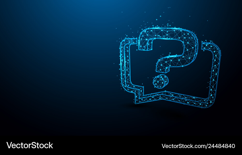 Abstract Question Mark with Speech Bubble vector image