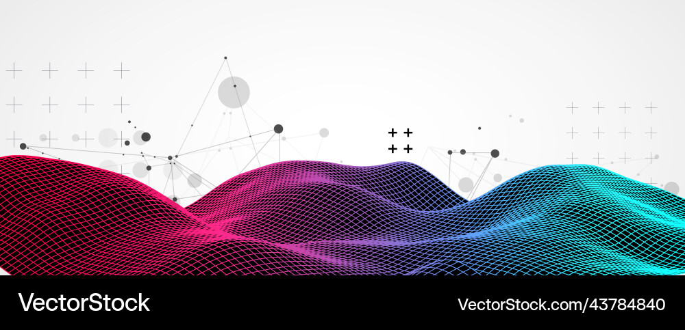 Abstract wave is made in a frame style Abstract wave is made in a frame style vector image