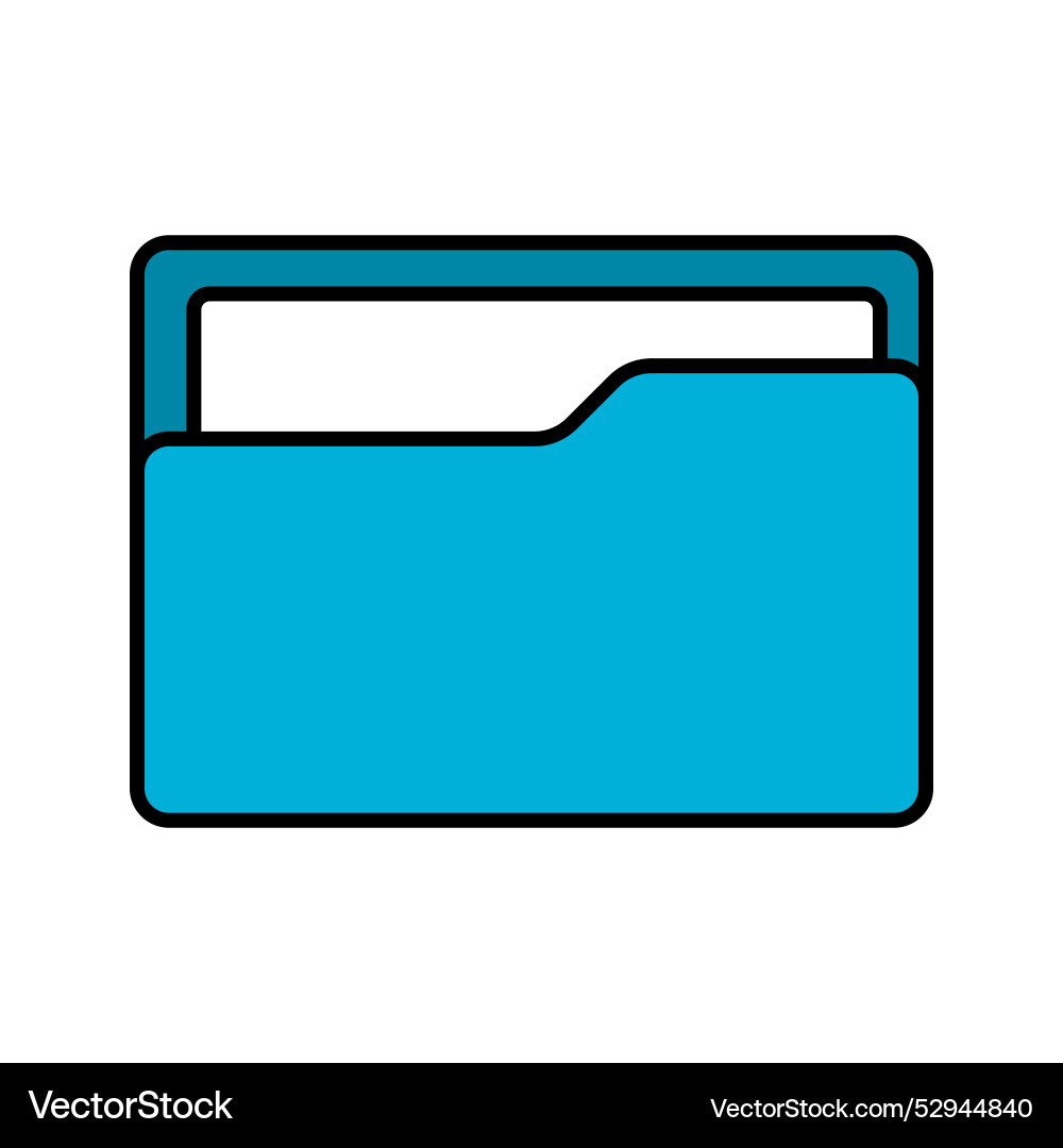 Folder icon document symbol file computer Folder icon document symbol file computer Vector Image