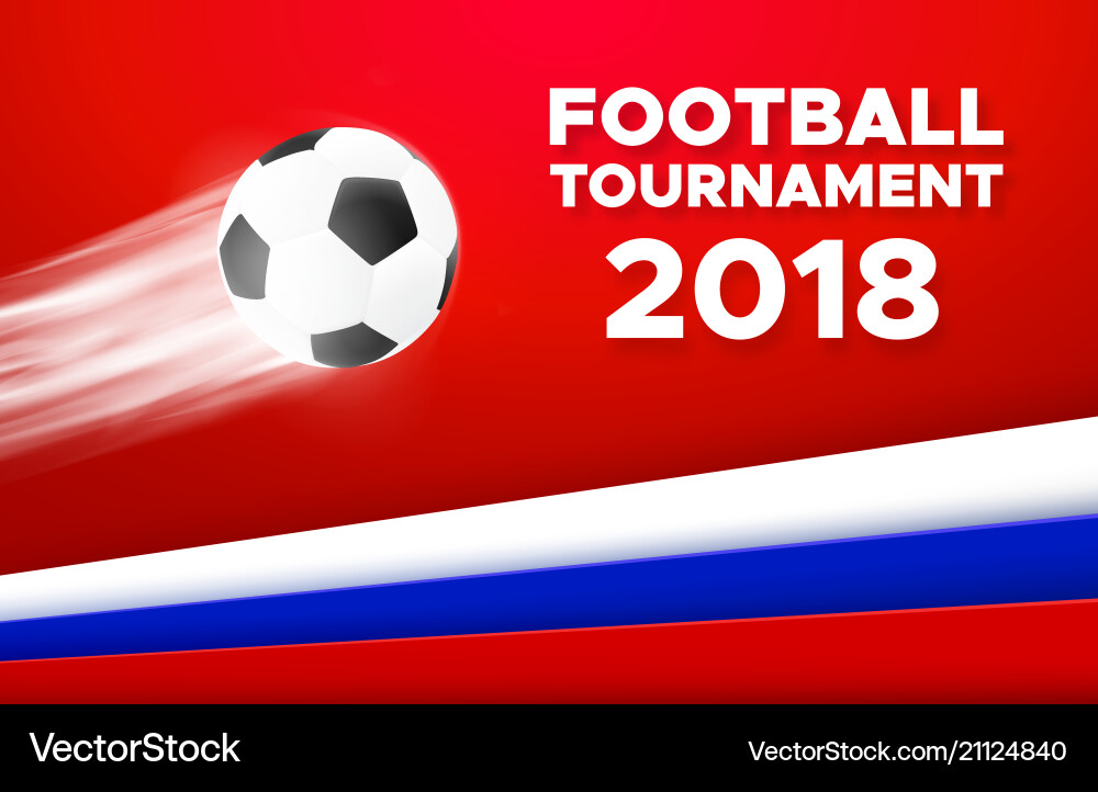 Fußball 2018 Poster Design mit Fußball Fußball 2018 Poster Design mit Fußball vektorbild