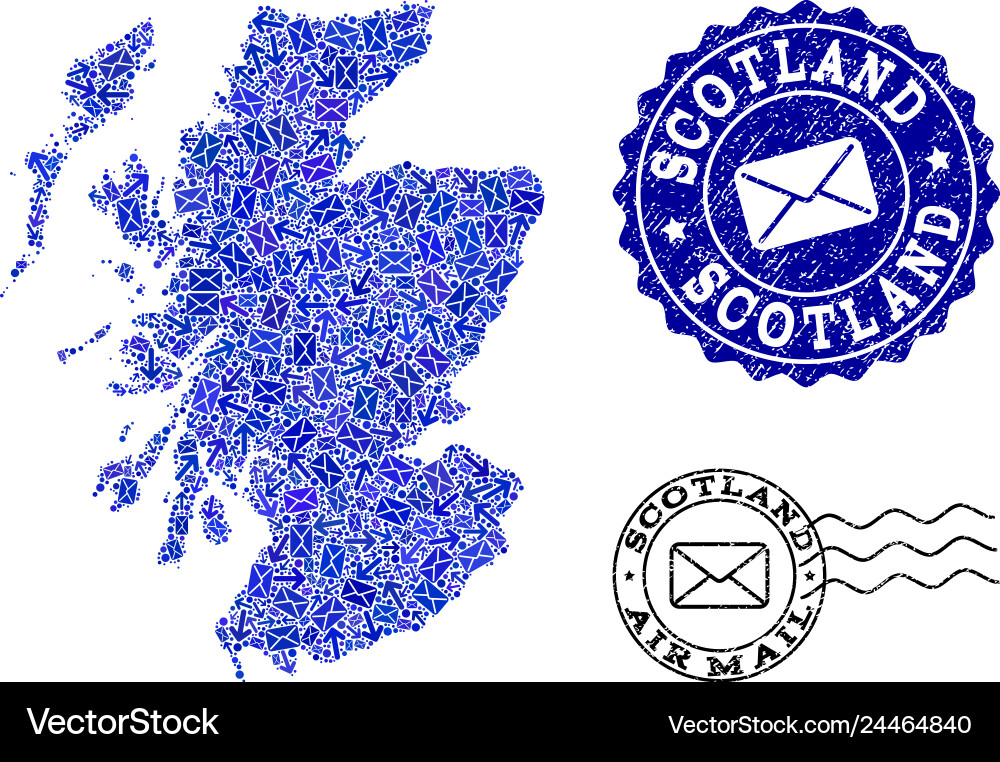 Mail movement composition of mosaic map Mail movement composition of mosaic map vector image