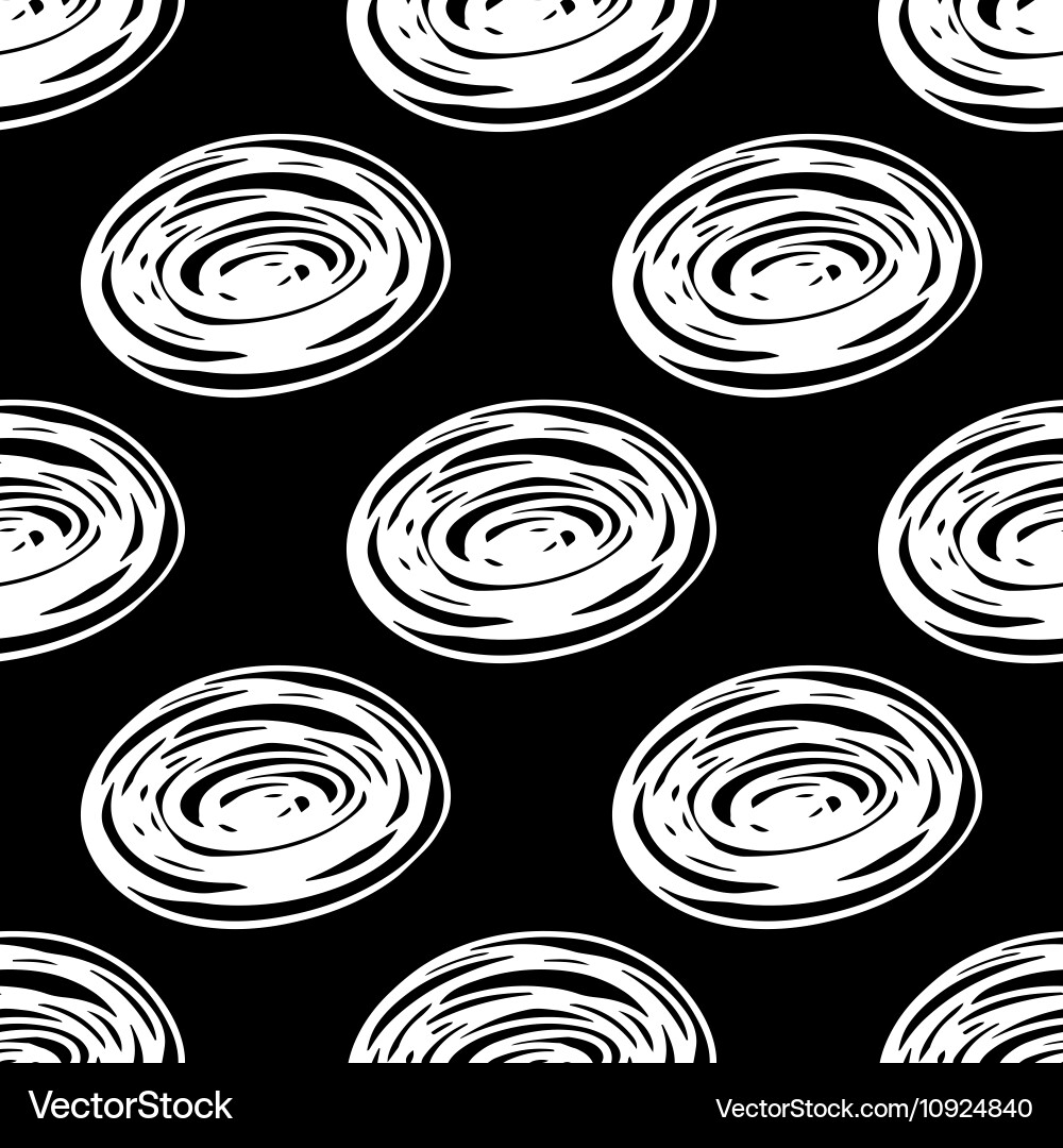 Seamless scribble circle pattern Vector Image
