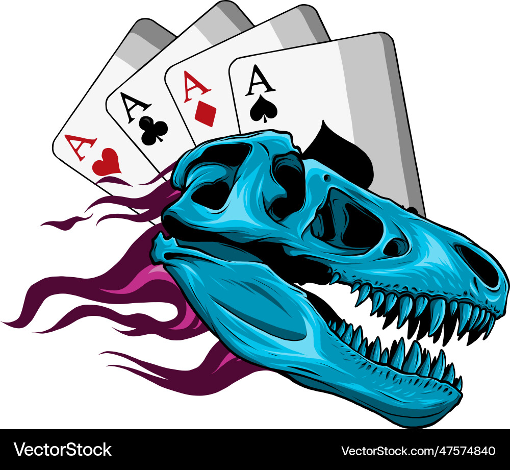 Skull of dinosaur tyrannosaurus rex Vector Image