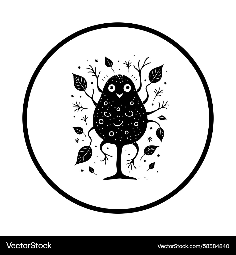 Smiling Tree Character Vector Image