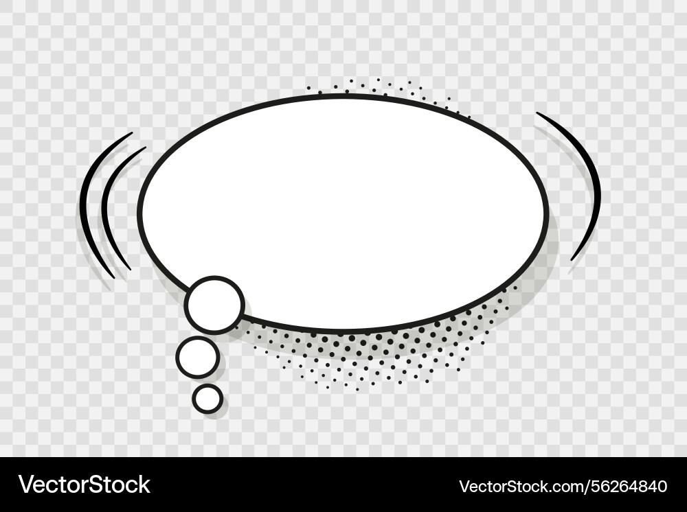 Speech bubble in pop art style dot pattern Speech bubble in pop art style dot pattern Vector Image