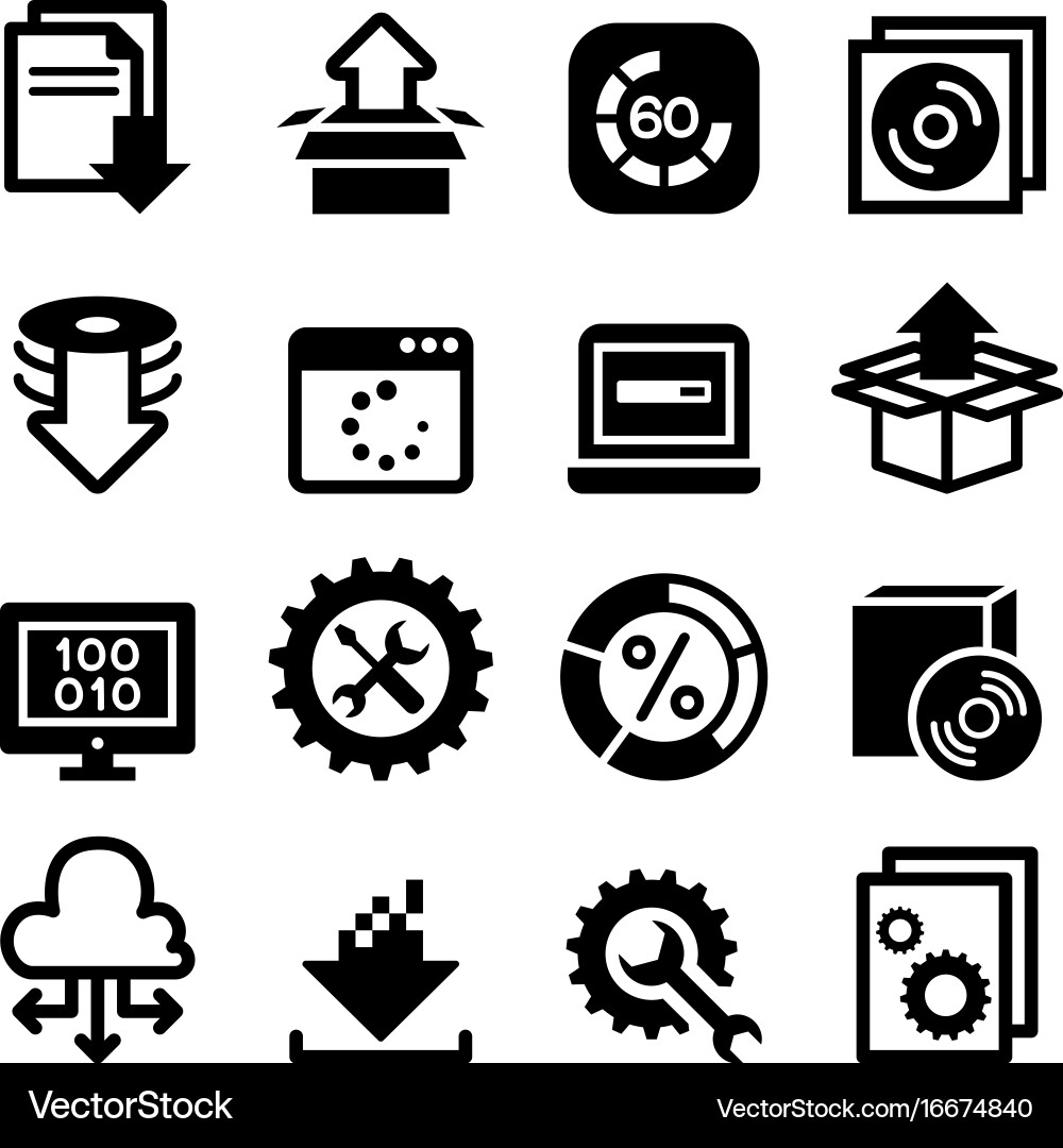 System Setup & Configuration vector image
