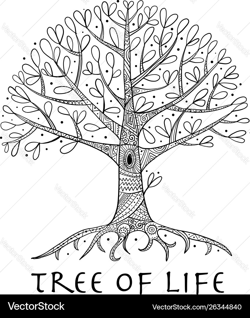 Tree with roots for your design Tree with roots for your design vector image