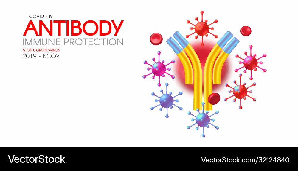 Virus blood and antibody healthcare 3d design Virus blood and antibody healthcare 3d design vector image
