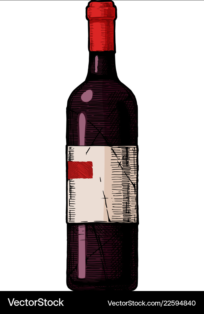 Wine bottle Royalty Free Vector Image - VectorStock