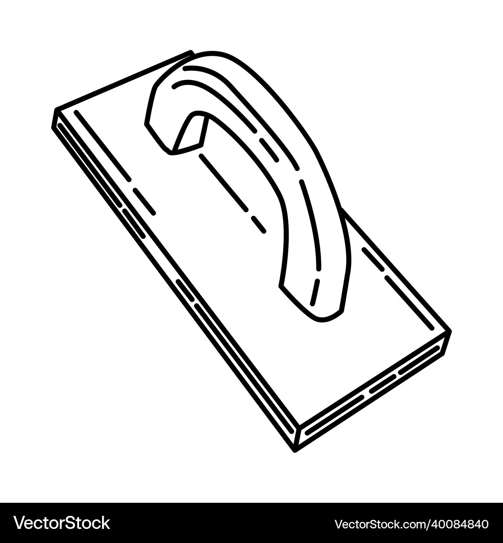 Wooden float icon doodle hand drawn or outline Wooden float icon doodle hand drawn or outline vector image