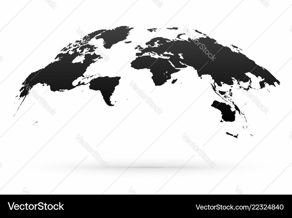World map globe isolated on white background Vector Image