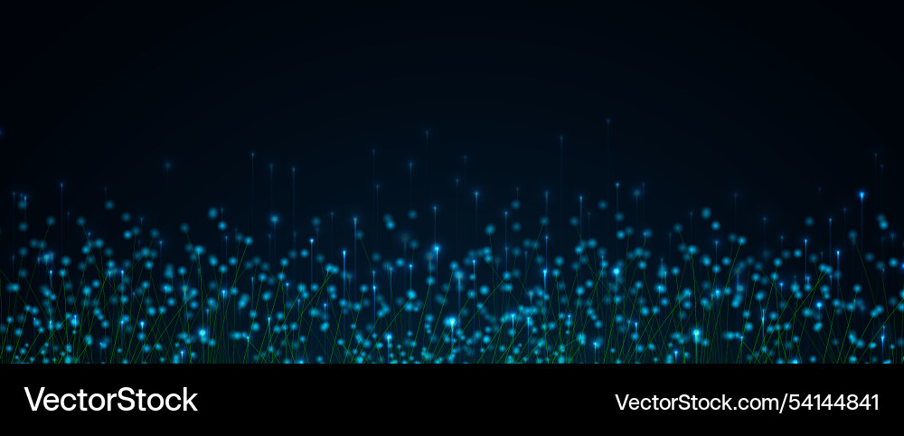 Abstract technology background wave of particles Vector Image