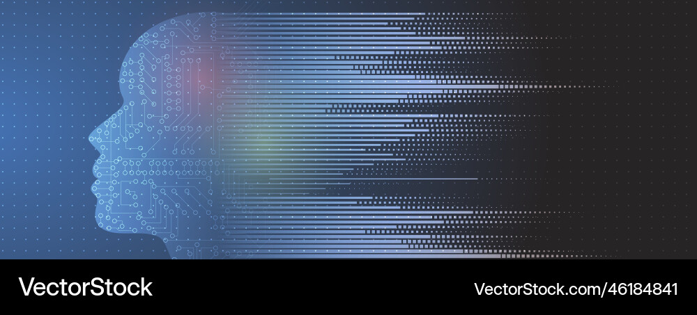 Artificial intelligence technology web background Artificial intelligence technology web background Vector Image