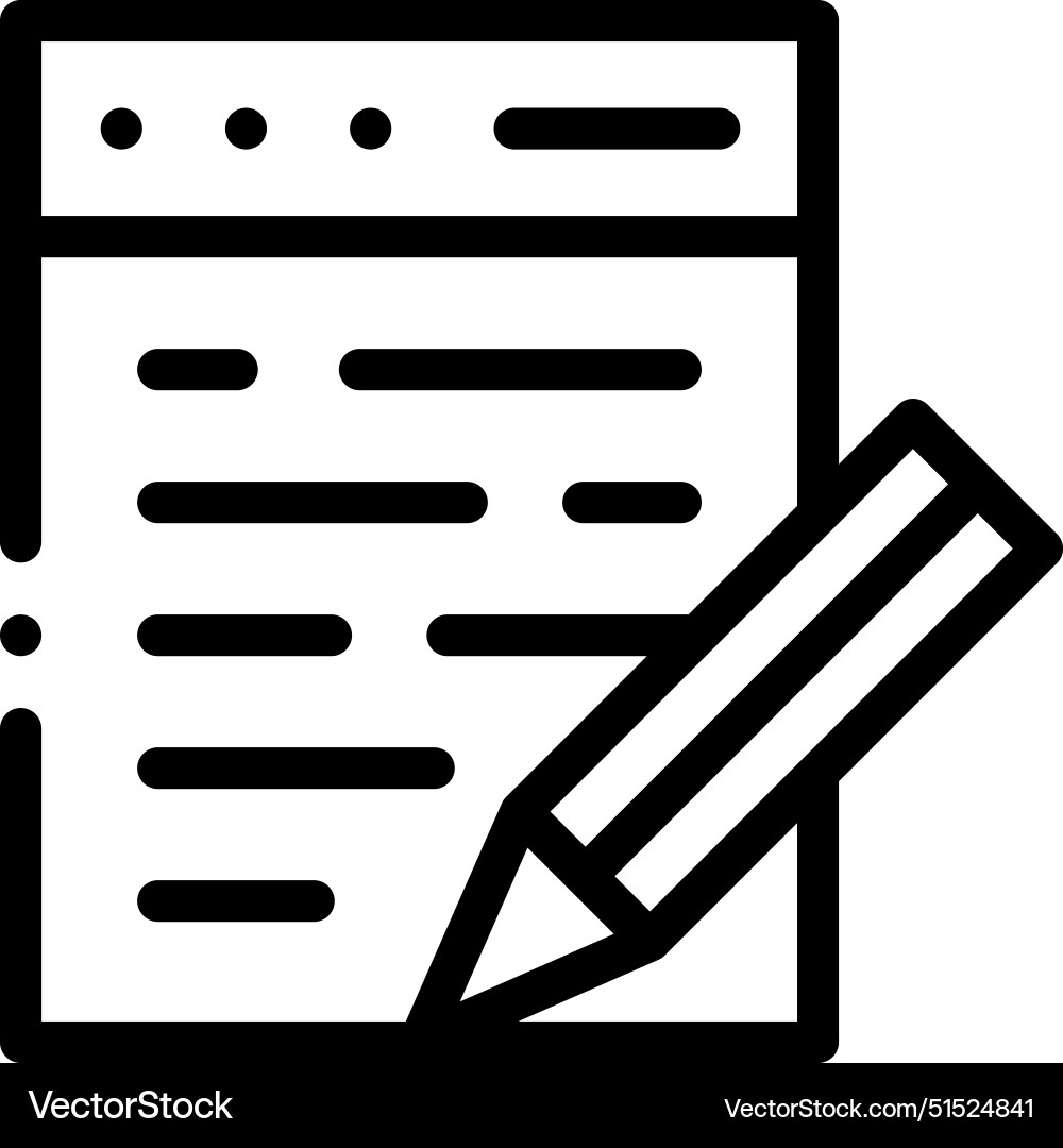Blog icon thin linear style design isolated Blog icon thin linear style design isolated vector image