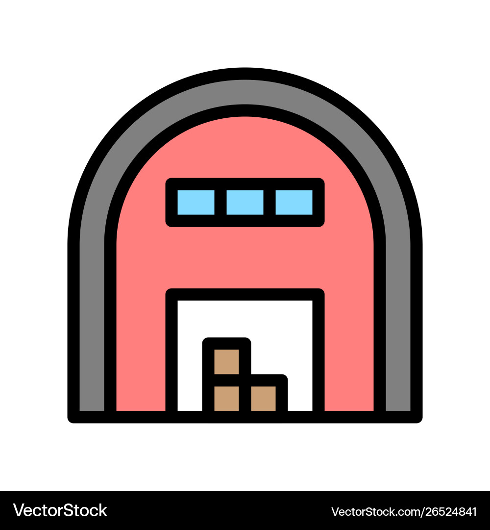 Building editable stroke icon front view Vector Image