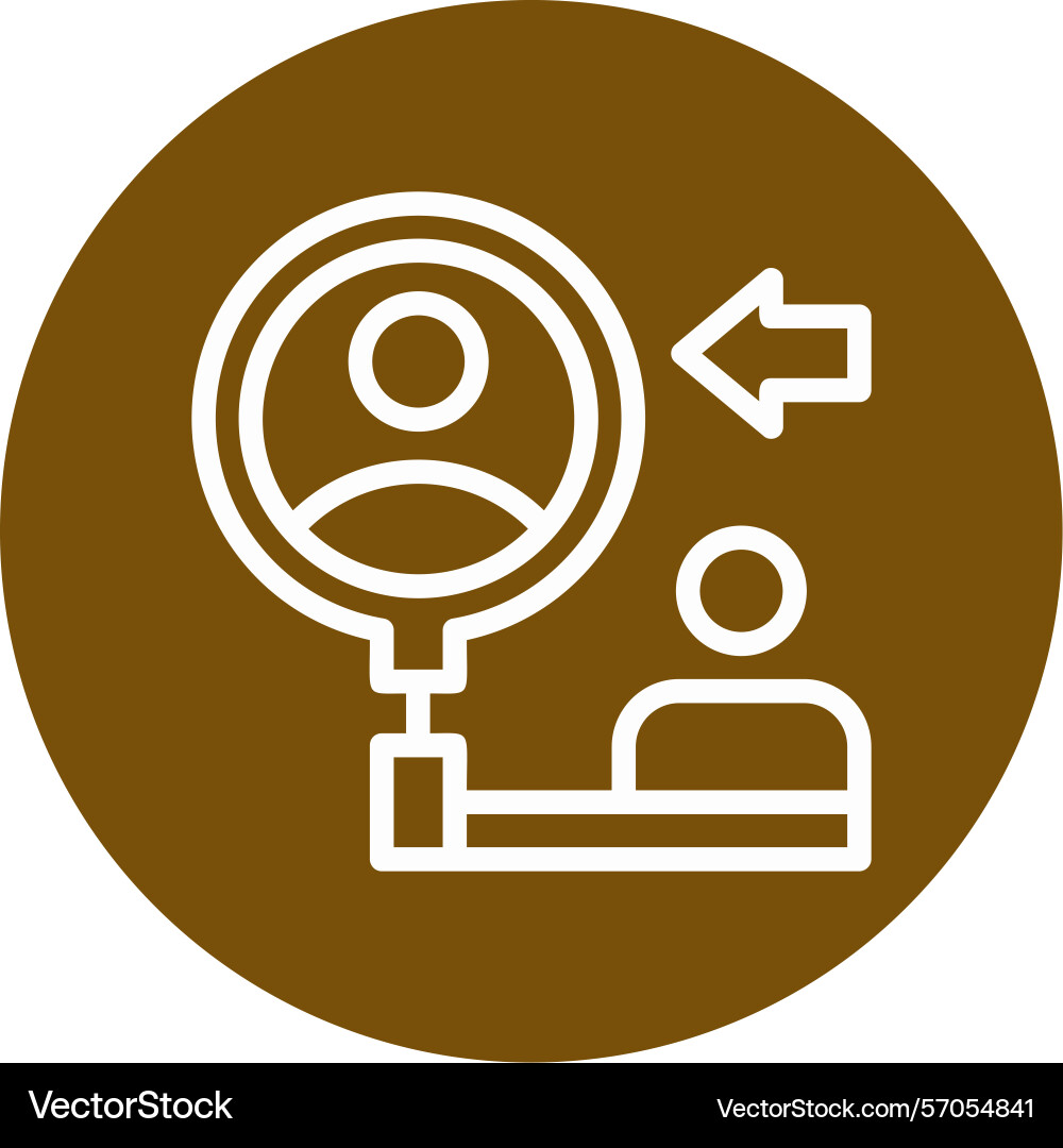 Candidate selection line circle style icon design Vector Image