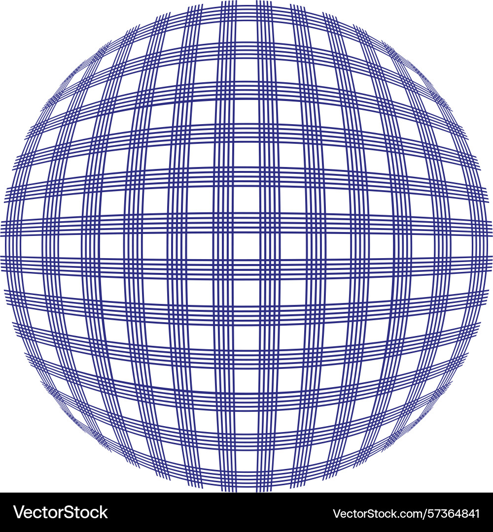 Checkered sphere object geometric globe pattern Checkered sphere object geometric globe pattern vector image