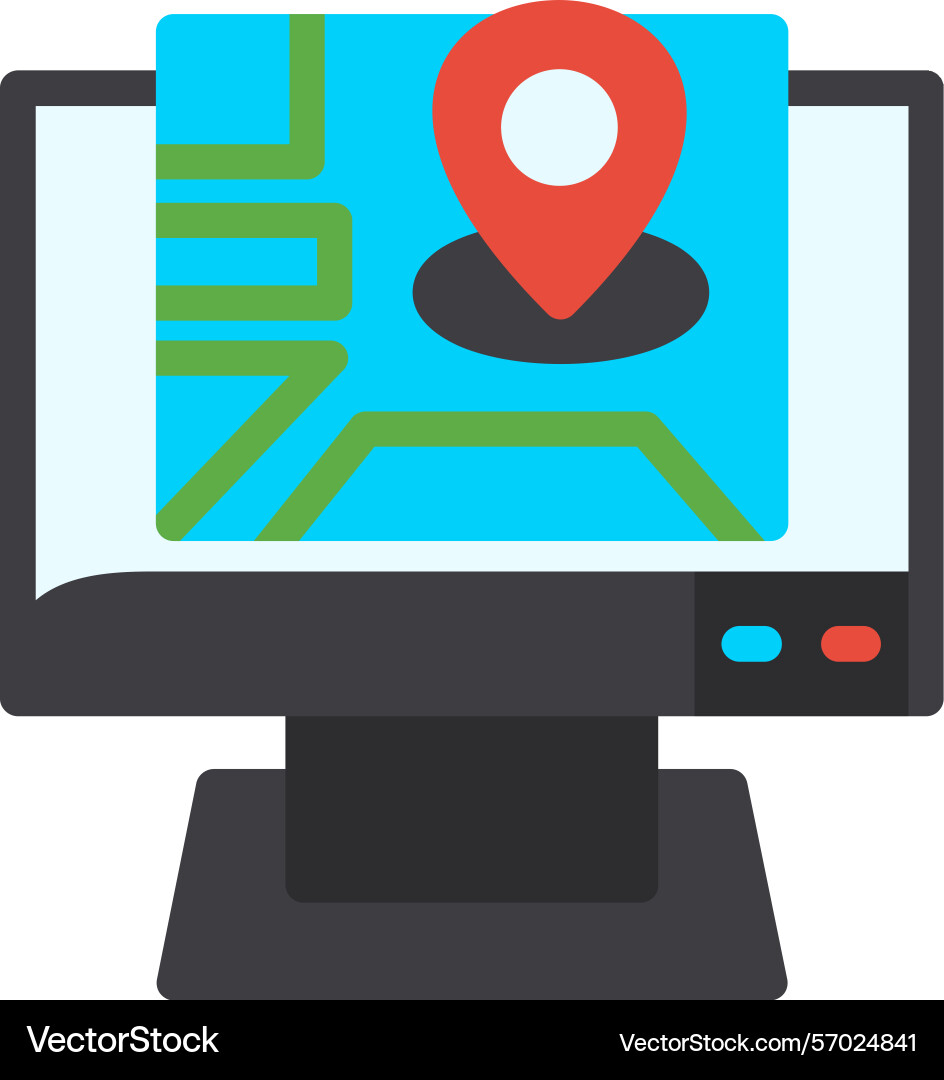 Click map flat style icon design Vector Image