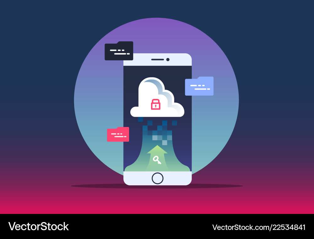Cloud computing concept - connect devices to Cloud computing concept - connect devices to vector image