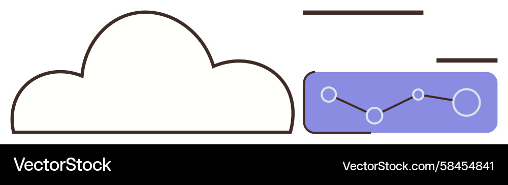 Cloud Data Analytics Visualization Vector Image