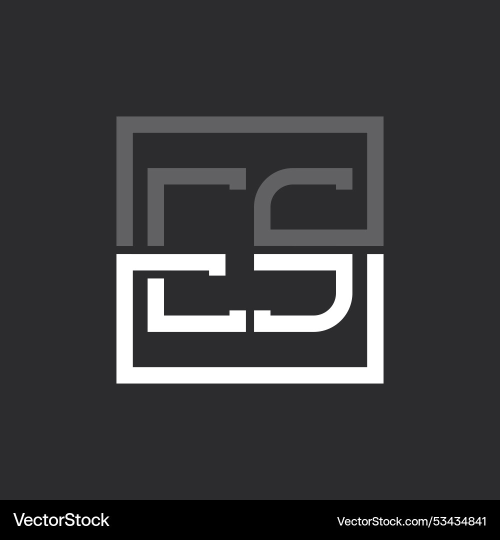 Creative modern minimalist es letter logo design Vector Image