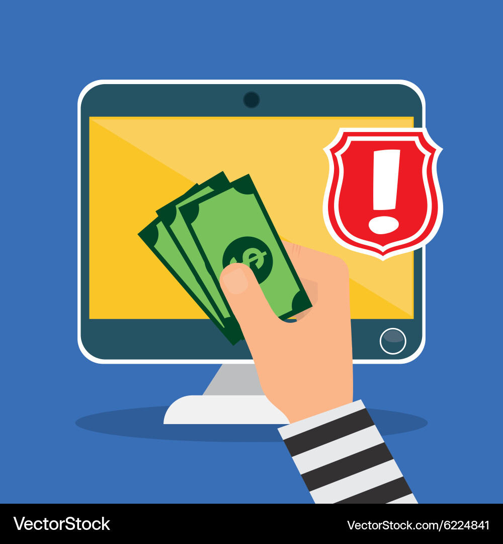 Digital fraud and hacking design vector image