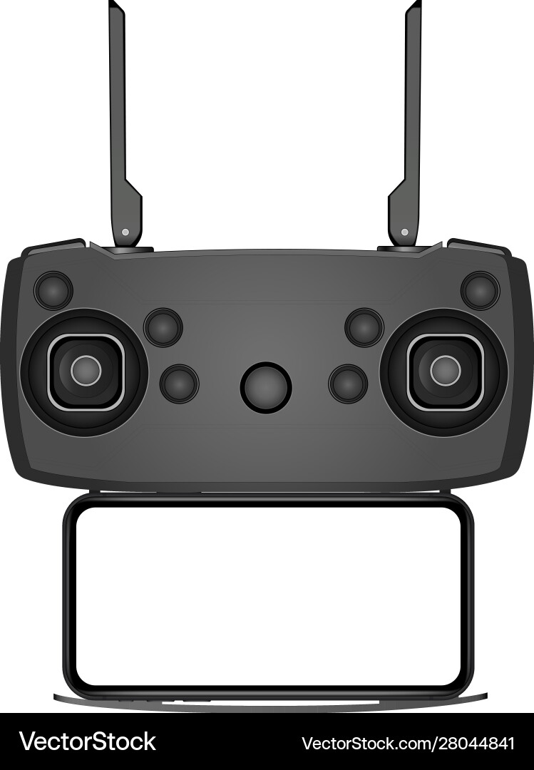 Drone remote control with smartphone Drone remote control with smartphone vector image