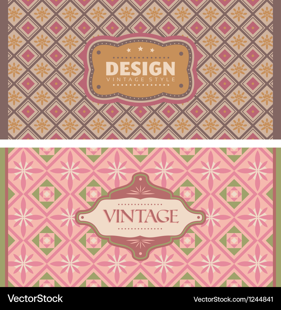 Frames in retro style Vector Image