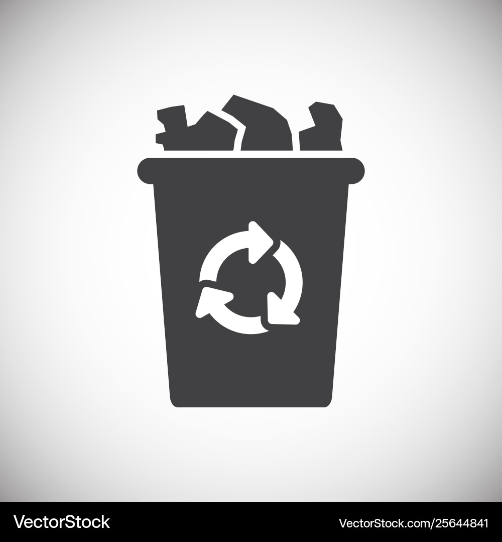 Garbage related icon on background for graphic Garbage related icon on background for graphic Vector Image
