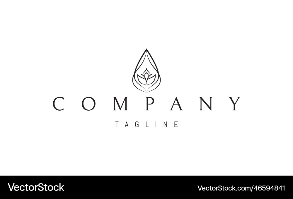 Logo on which an abstract image of a drop vector image