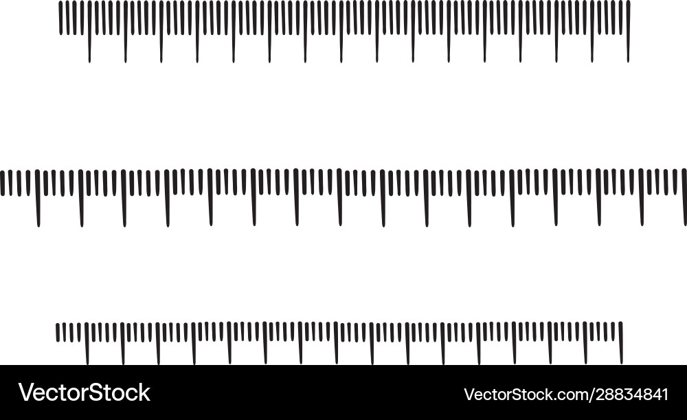 Measuring scale markup for rulers with hand drawn Measuring scale markup for rulers with hand drawn vector image