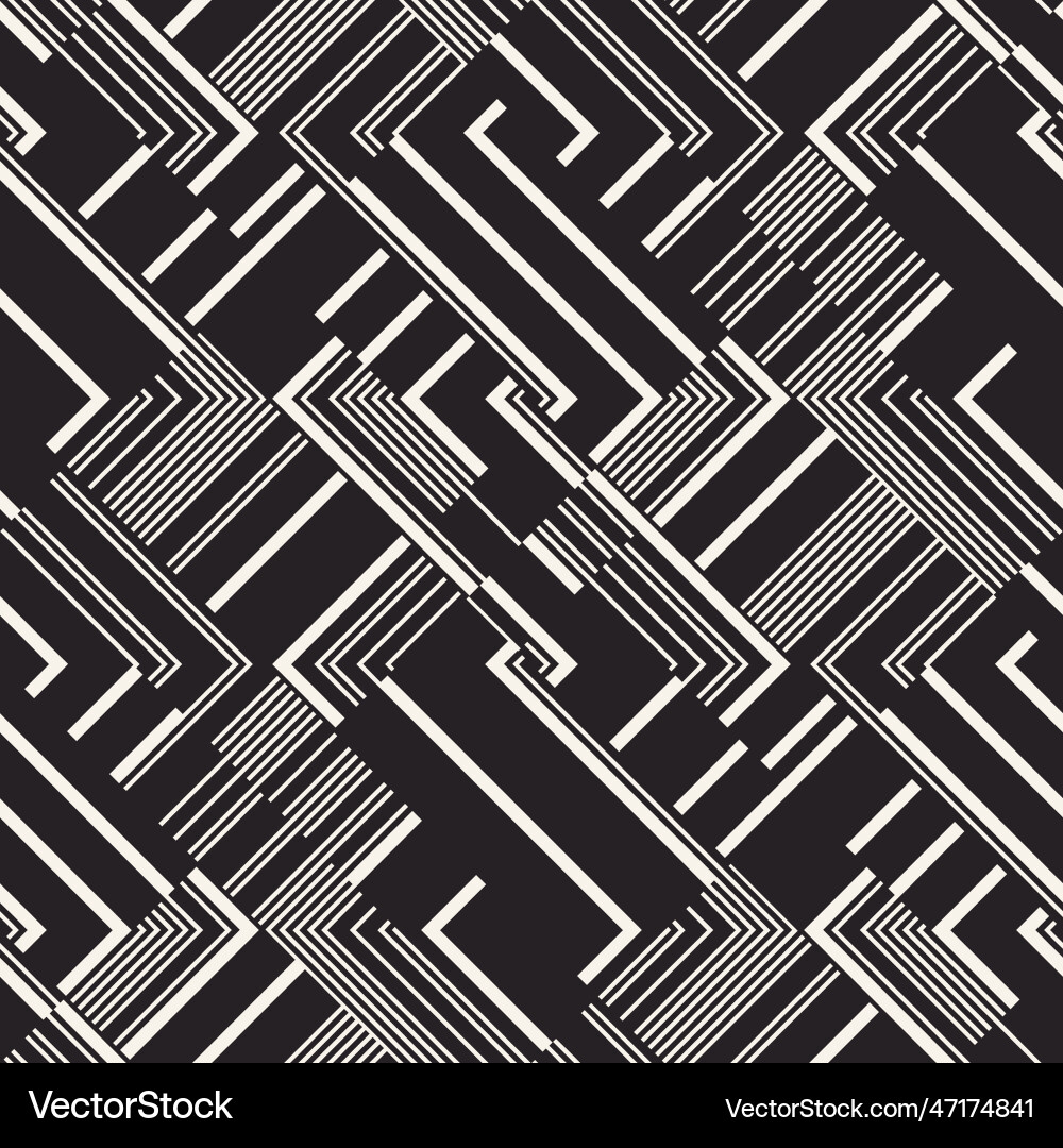 Monochrome glitch effect textured zigzag pattern Monochrome glitch effect textured zigzag pattern vector image