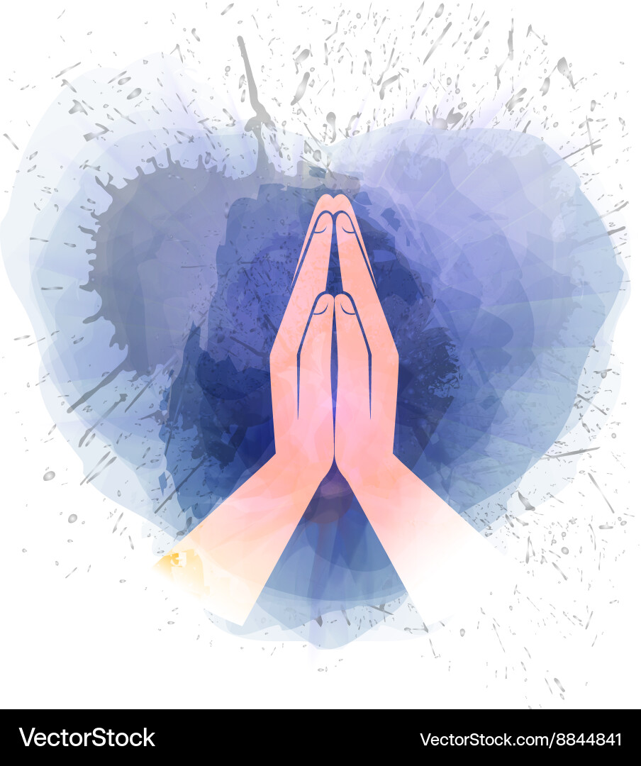 Prayer hands Royalty Free Vector Image - VectorStock