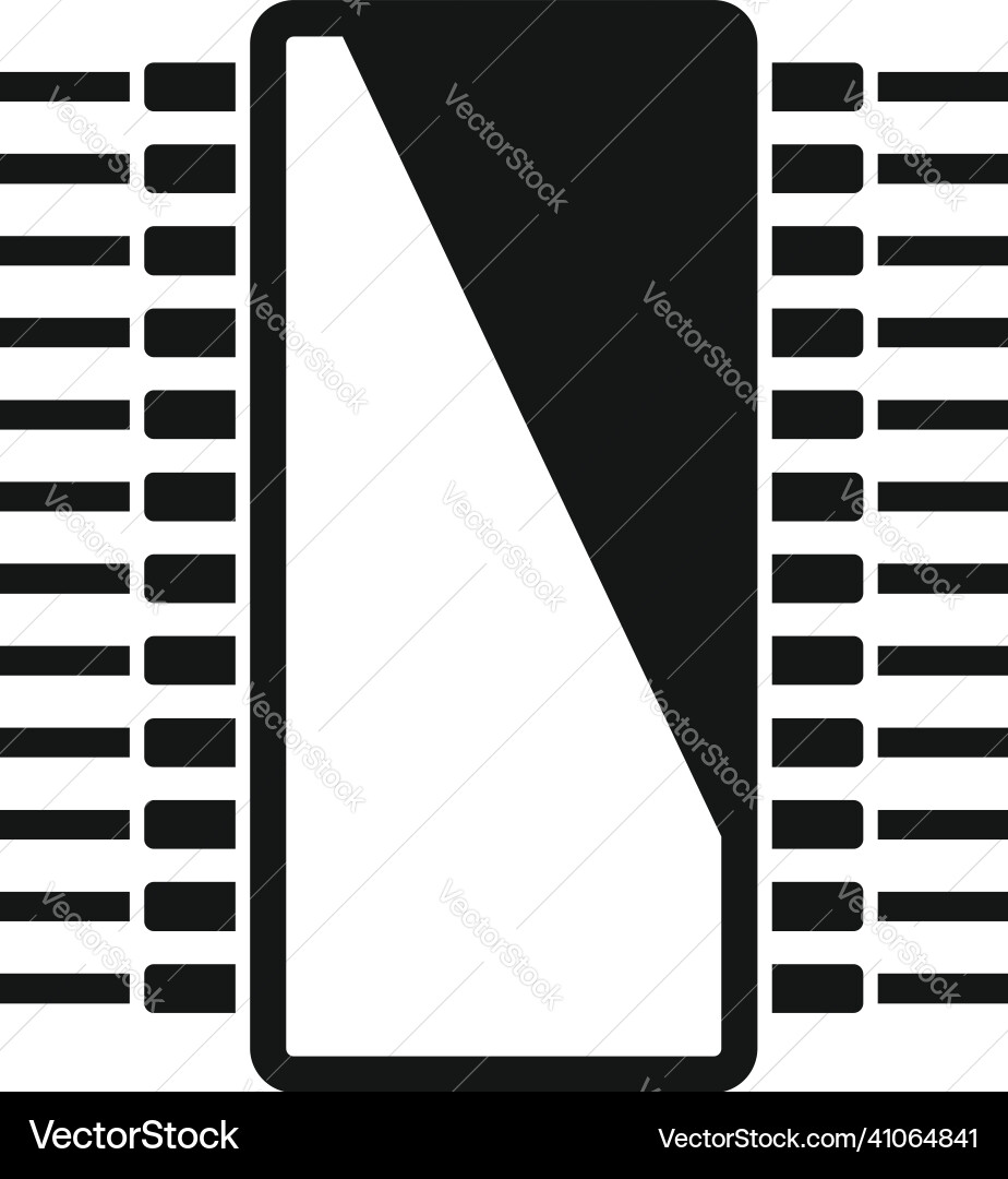 Processor technology icon simple cpu Processor technology icon simple cpu vector image