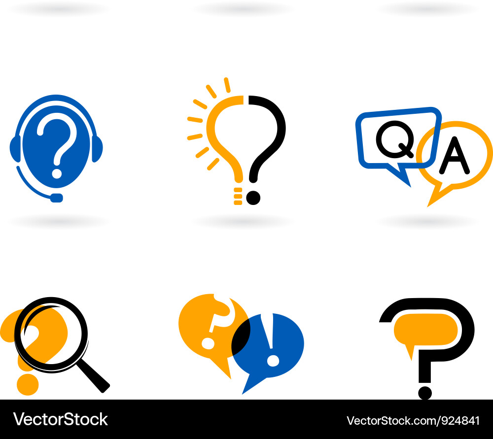 Question Mark Icons Set vector image