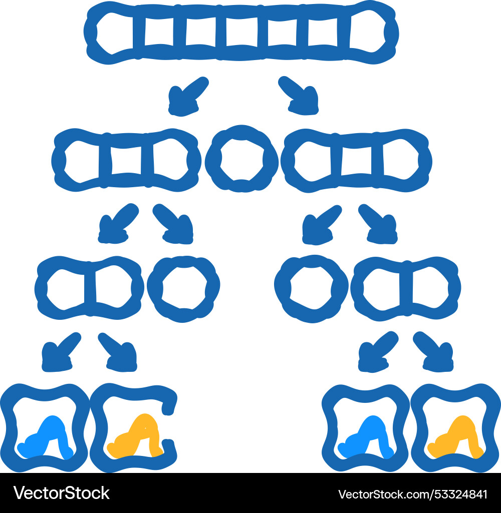 Quicksort algorithm icon doodle vector image