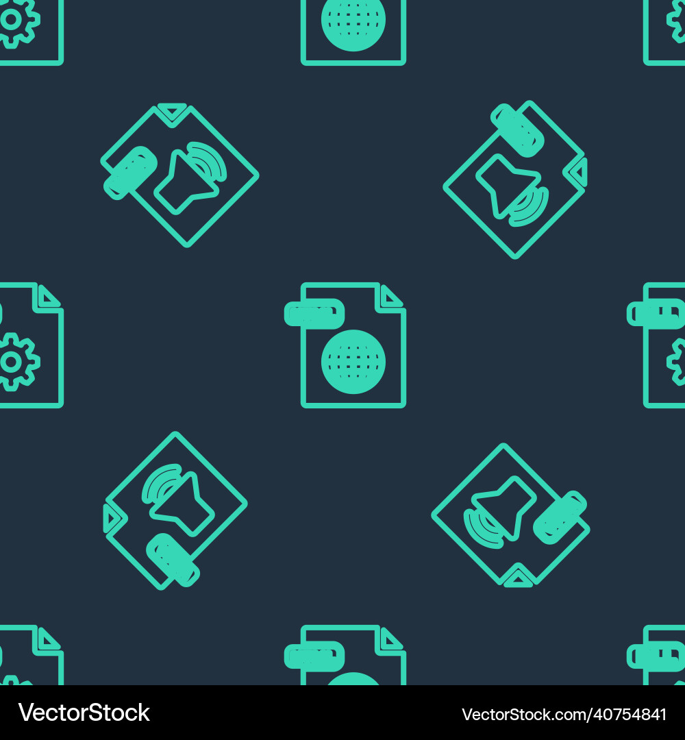 Set line html file document wma and dll Set line html file document wma and dll vector image