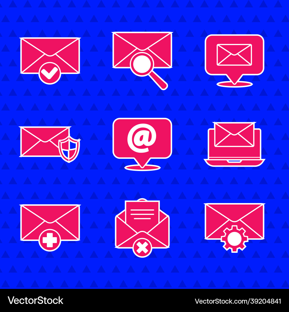 Set mail and e-mail on speech bubble delete Set mail and e-mail on speech bubble delete vector image