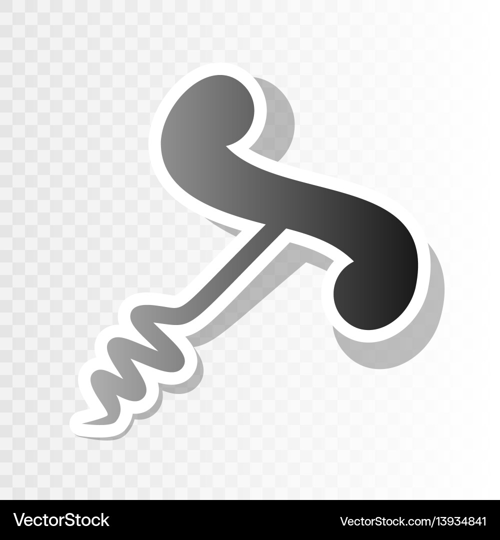 Simple corkscrew sign new year blackish Vector Image