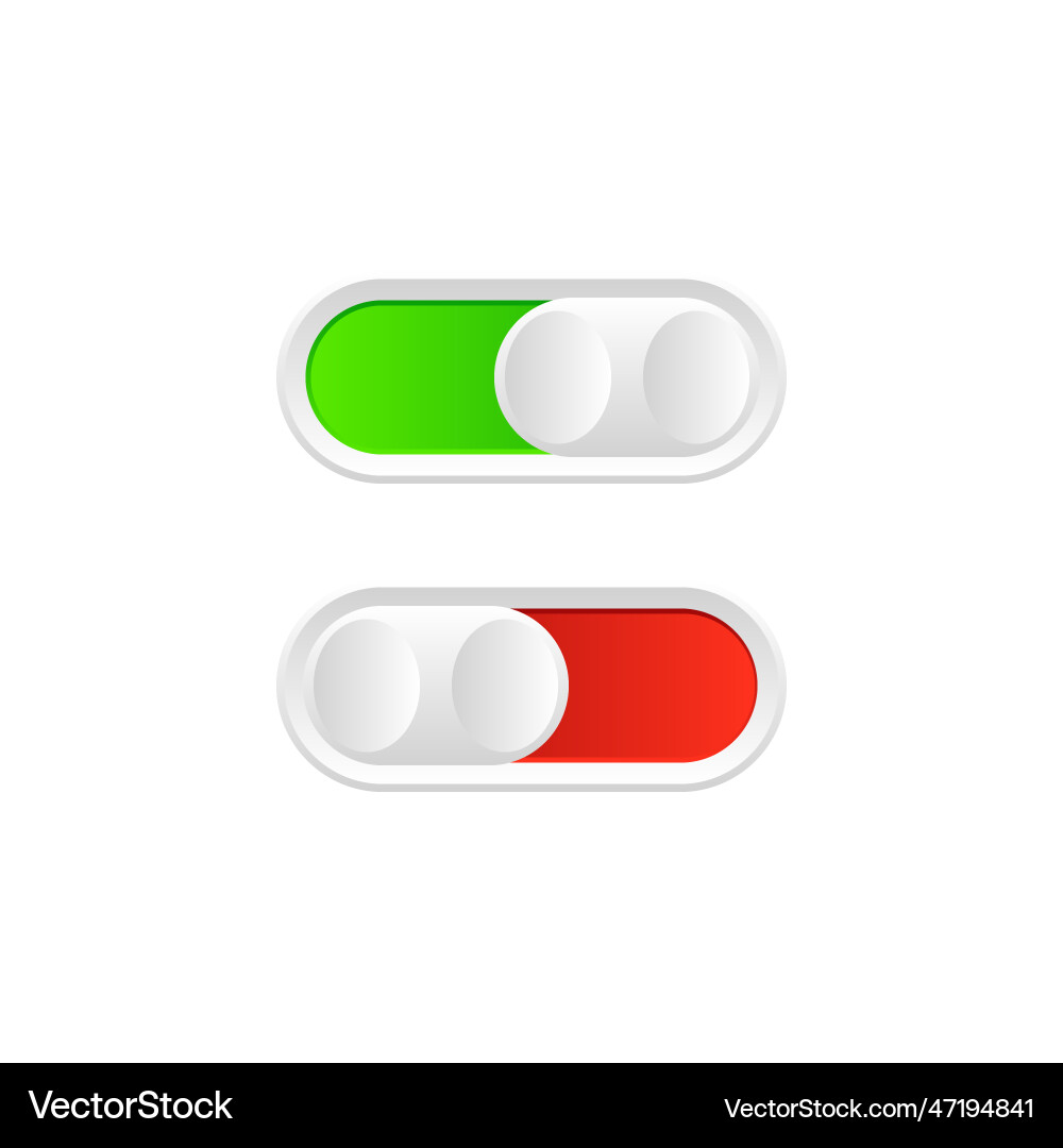 Switch button or turn on off power vector image