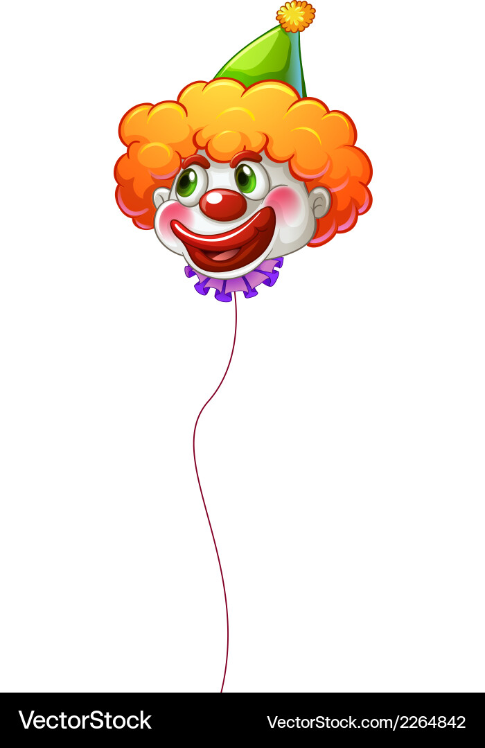 A colourful clown balloon with string Vector Image