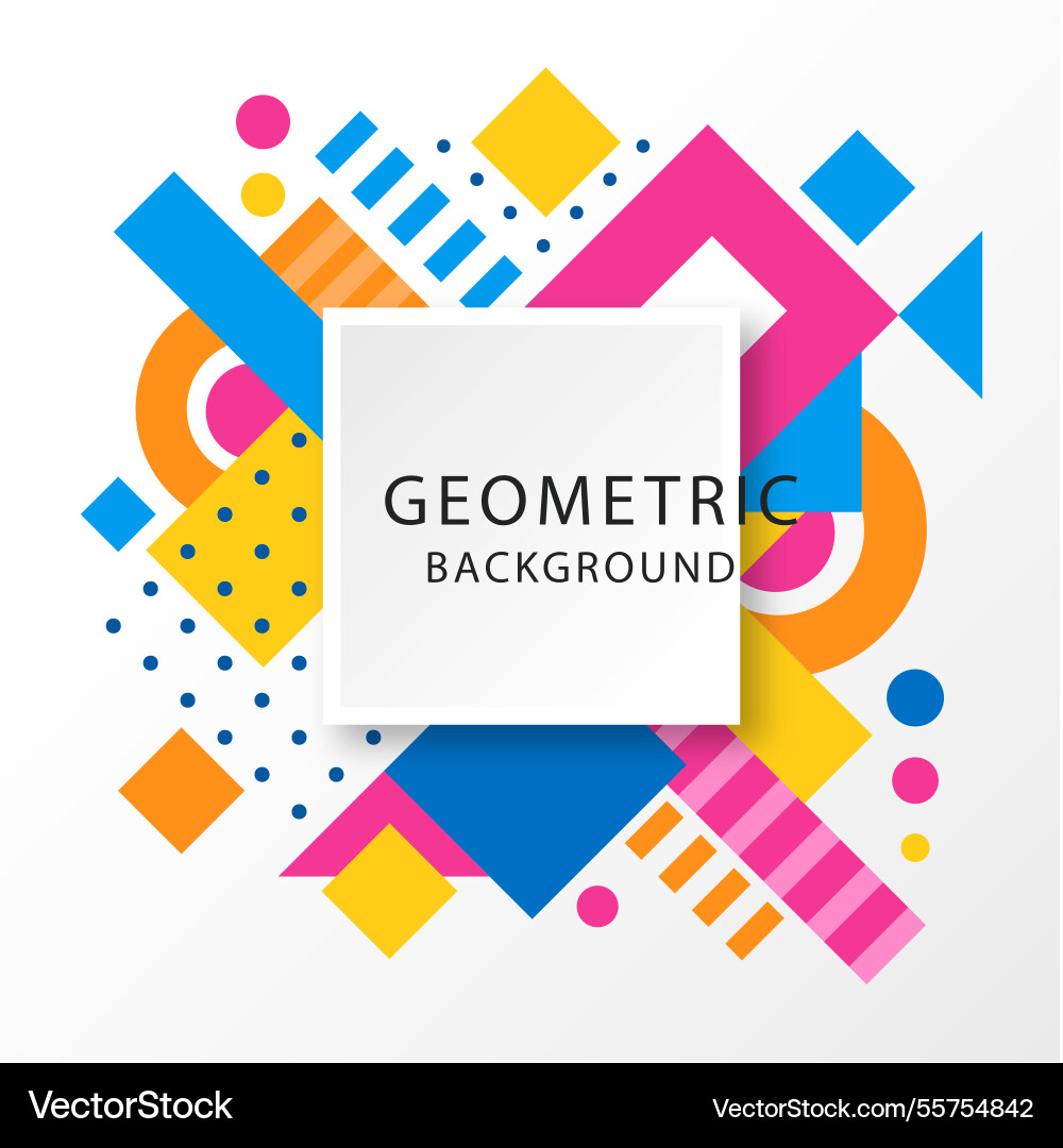Abstract background with colorful geometric shapes vector image