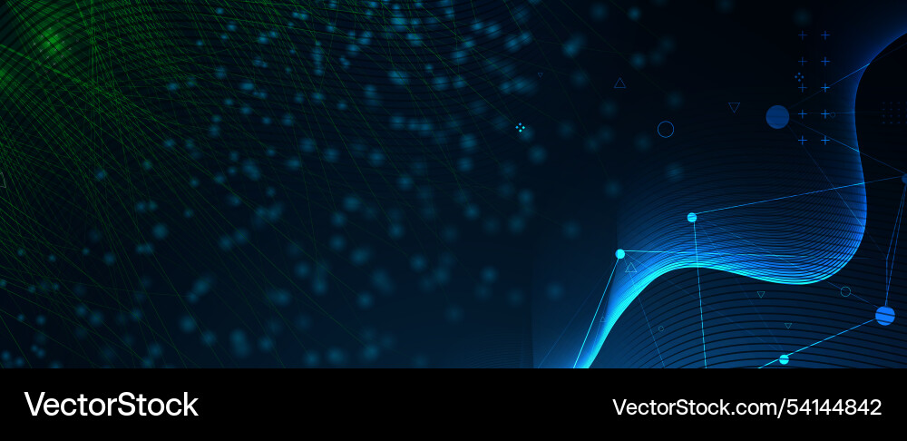 Abstract technology background wave of particles Abstract technology background wave of particles vector image