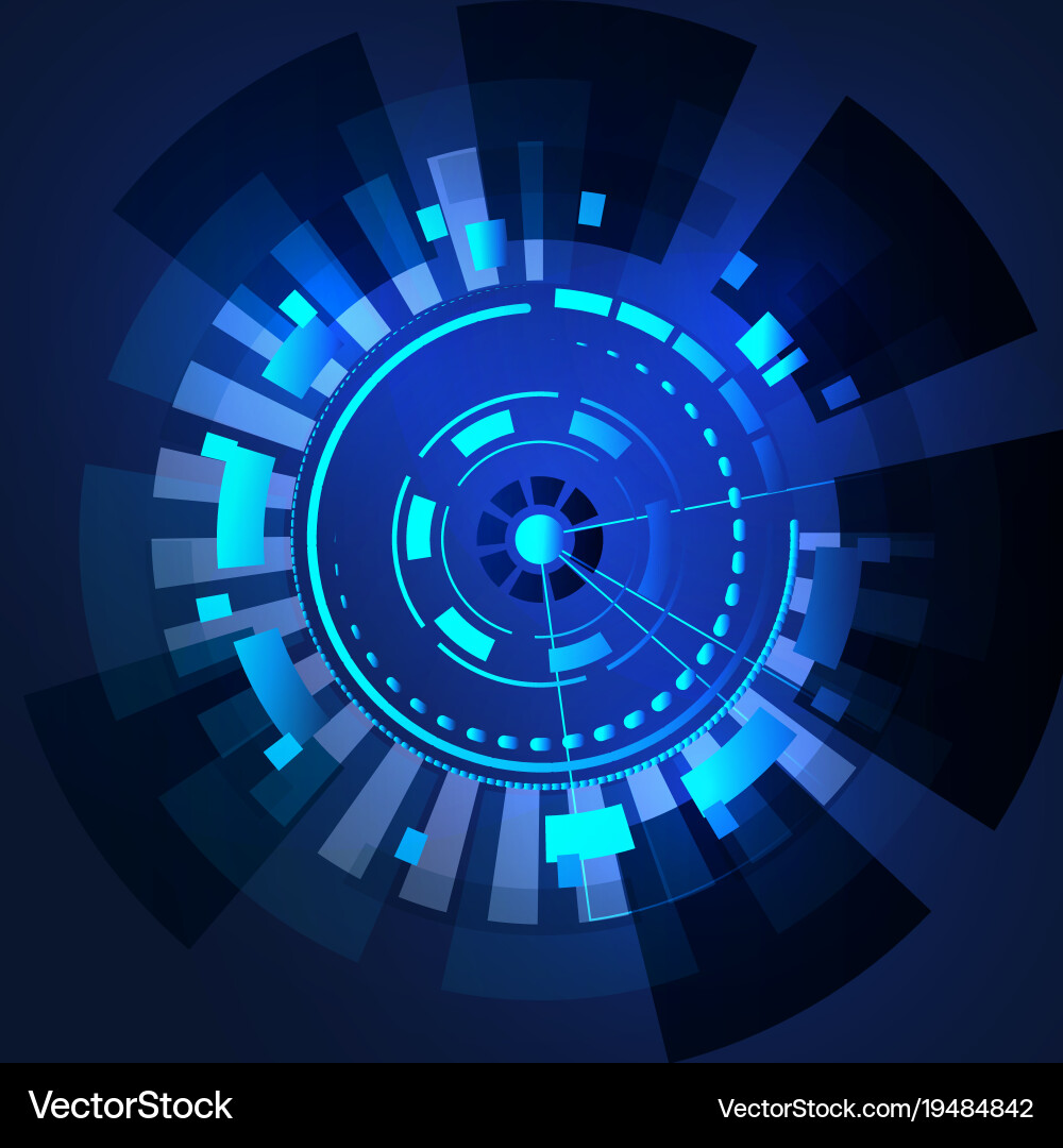 Abstract technology round background Vector Image