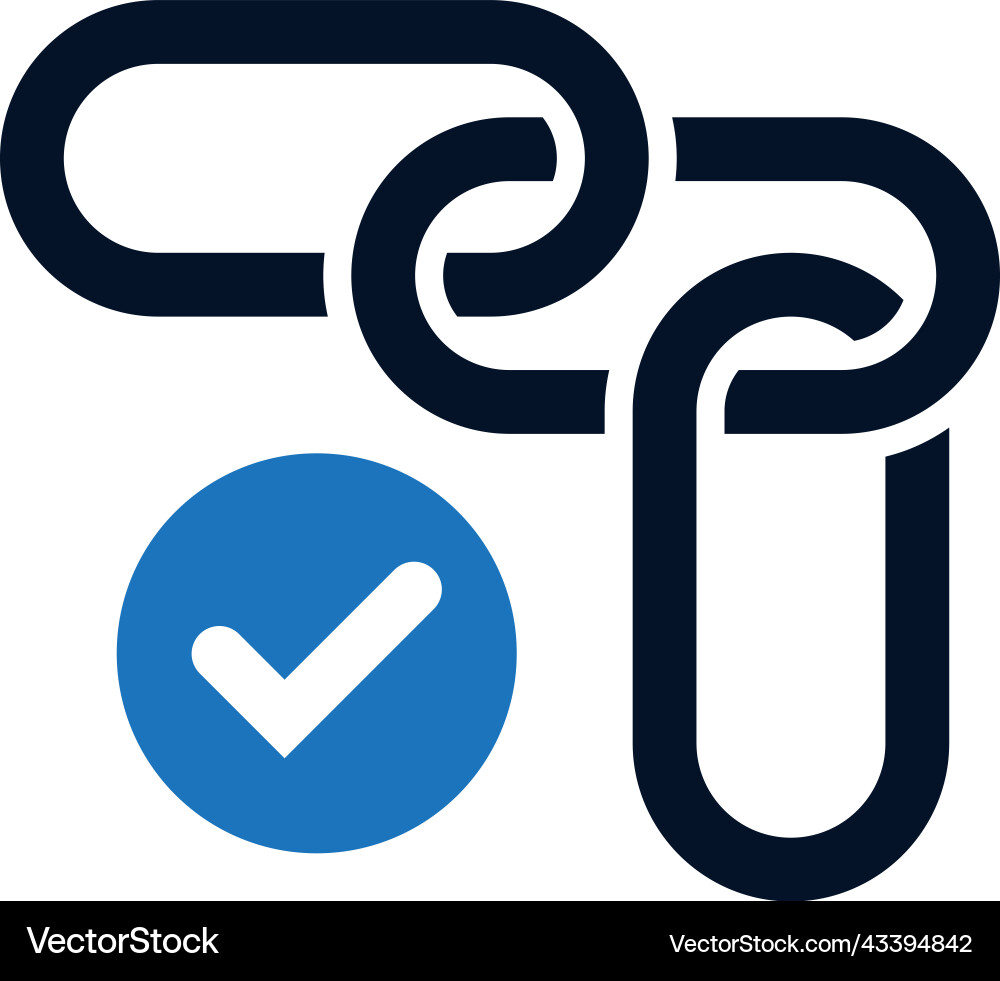 Backlink checker icon simple editable graphics Vector Image