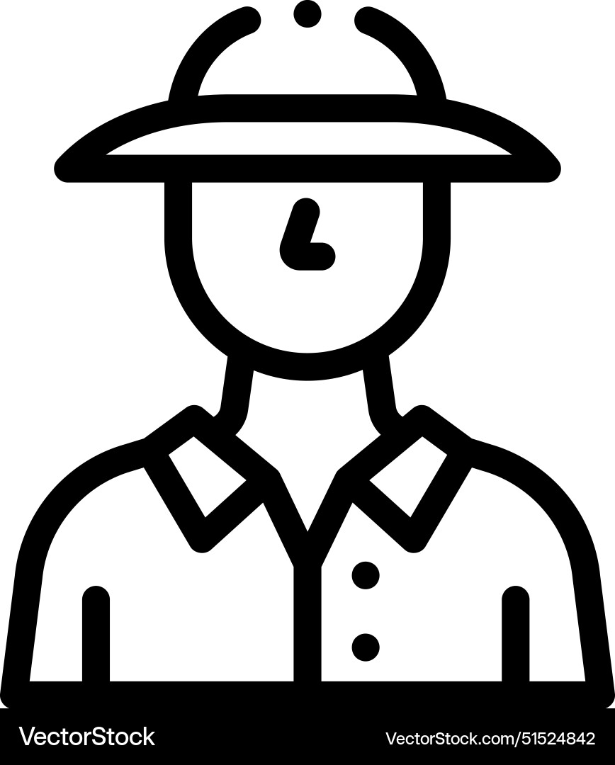 Blogger icon thin linear style design isolated Vector Image